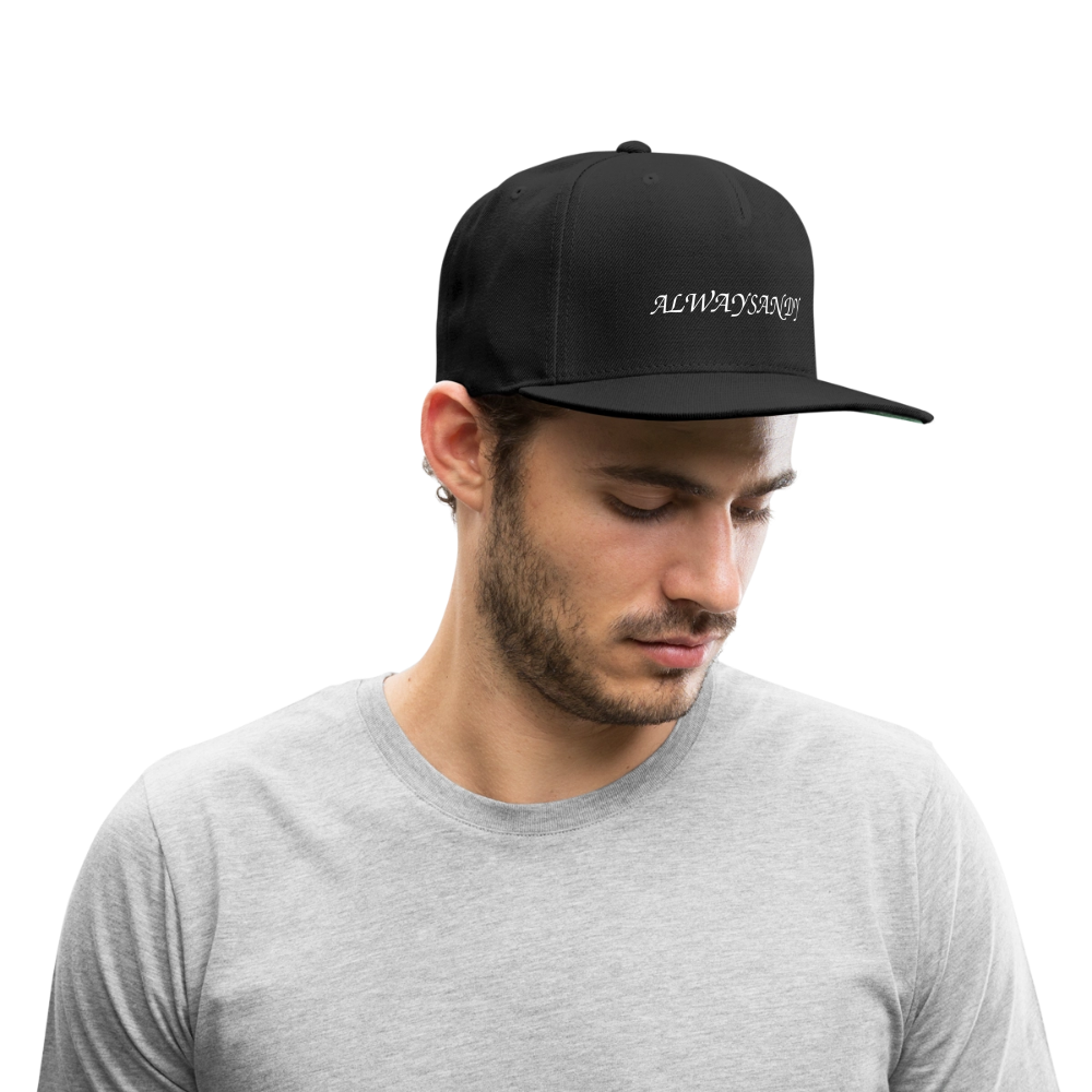 Snapback Baseball Cap - black