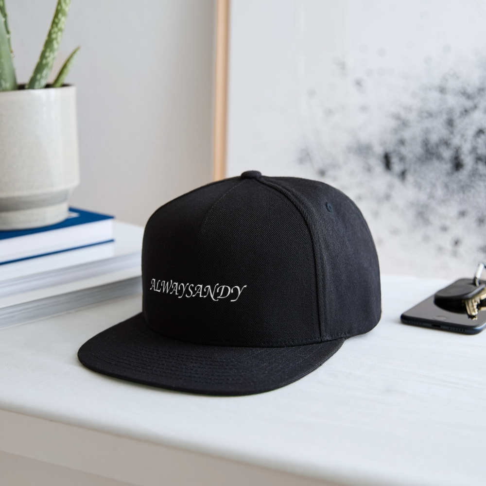 Snapback Baseball Cap - black