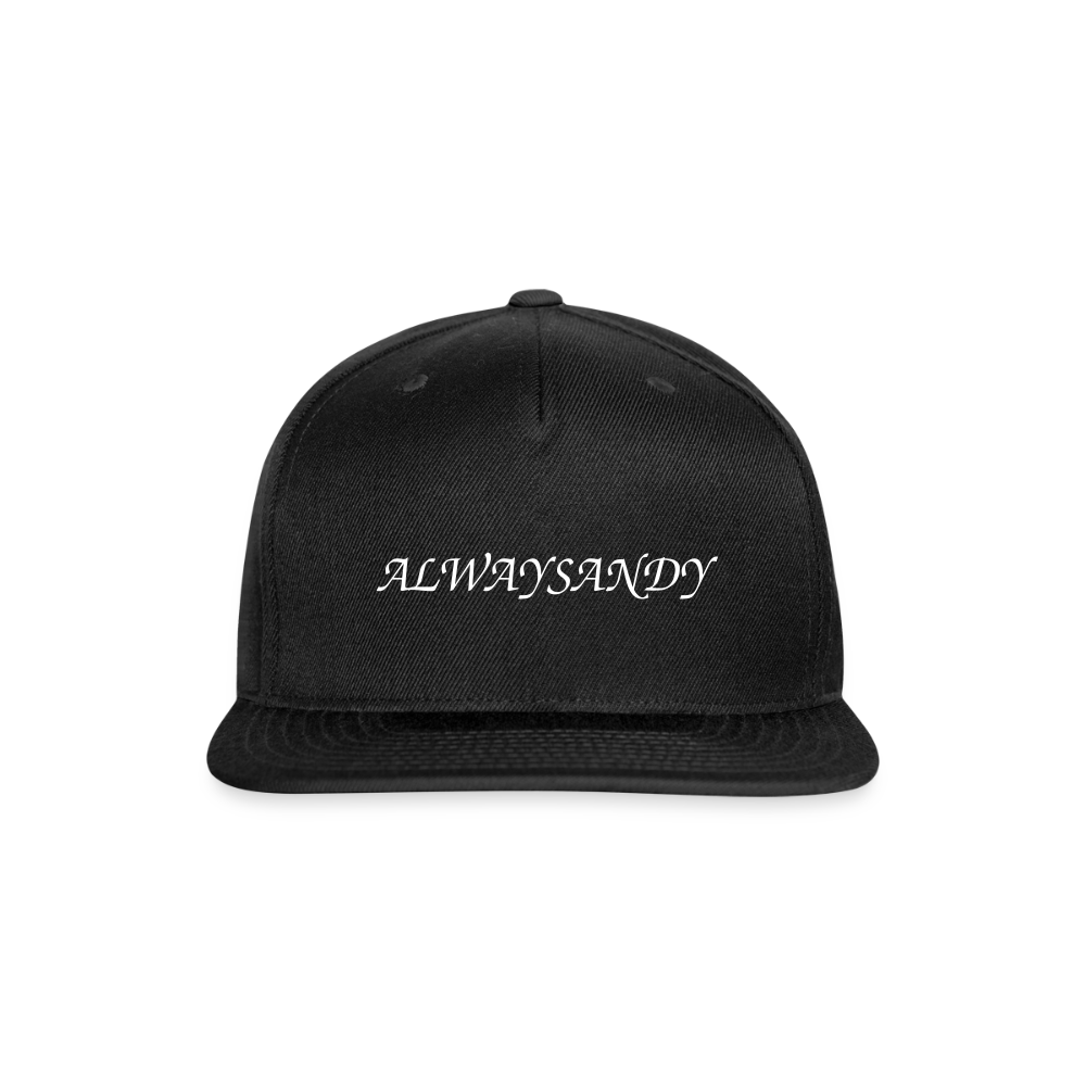 Snapback Baseball Cap - black