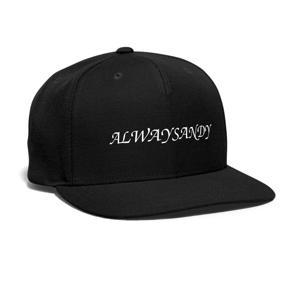 Snapback Baseball Cap - black